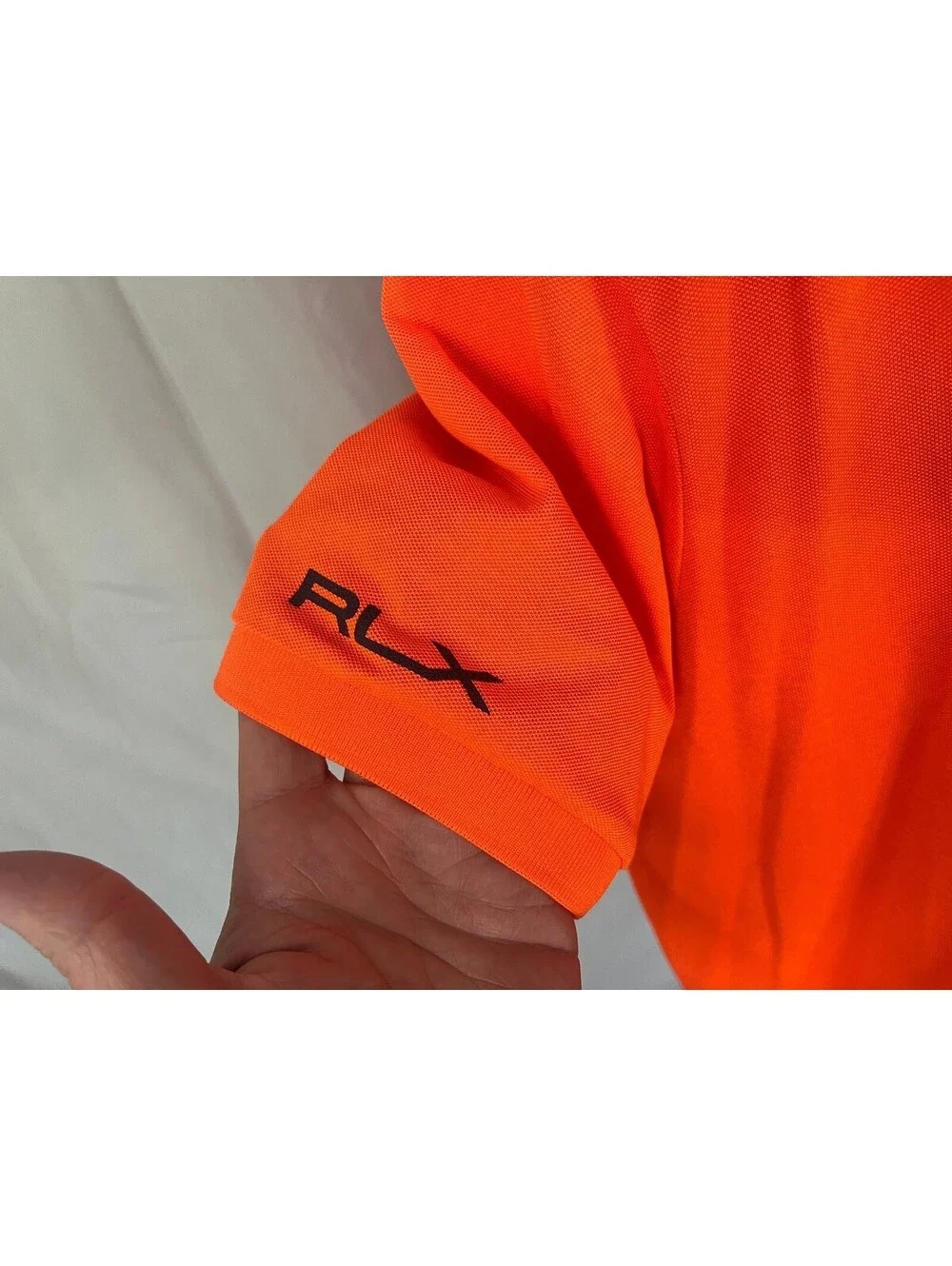 Polo Ralph Lauren RLX Men's Bright Orange Performance Golf Polo XL EUC